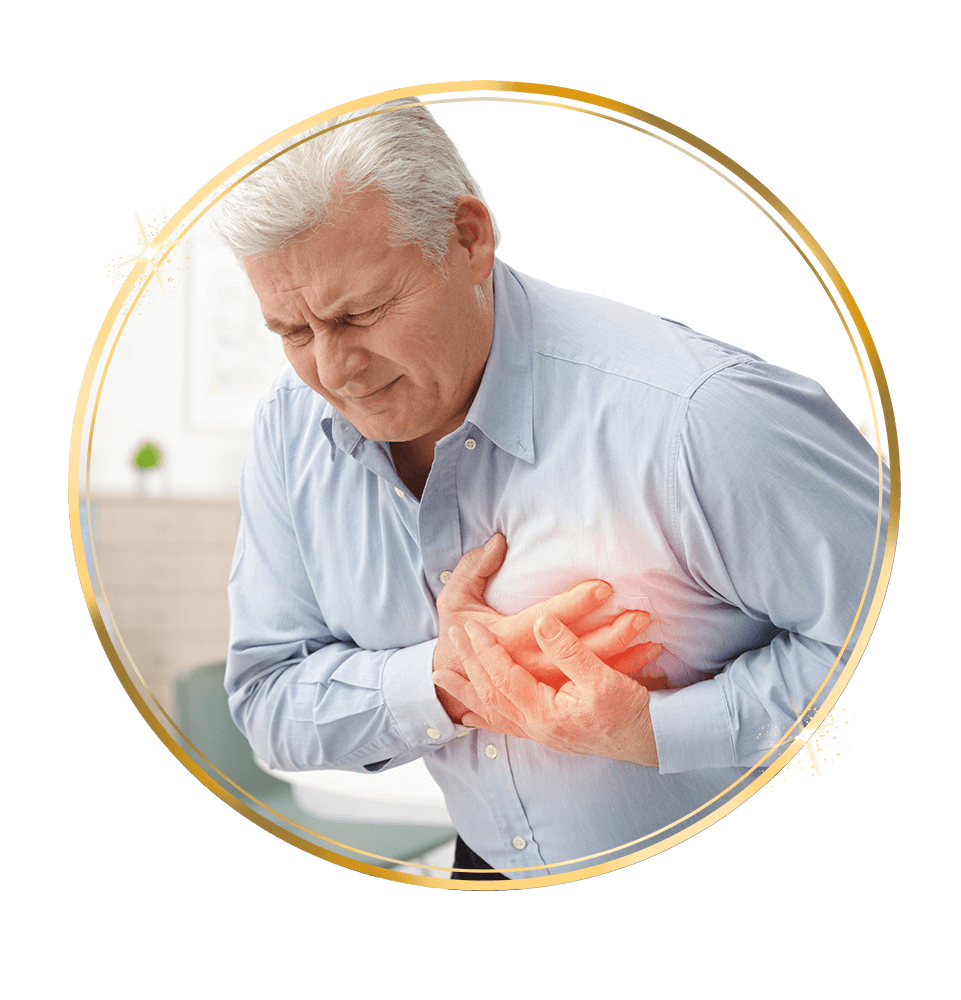 man having heart attack
