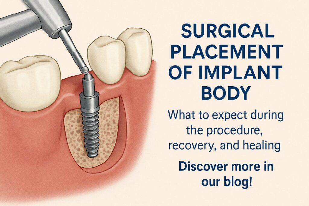 Surgical Placement Of Implant Body: What To Expect From Your Dentist?